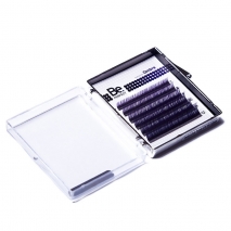 Цветные ресницы Be Perfect Ombre Dark Purple MIX (6 линий)