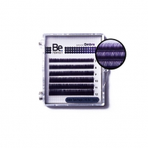 Цветные ресницы Be Perfect Ombre Dark Purple MIX (6 линий)