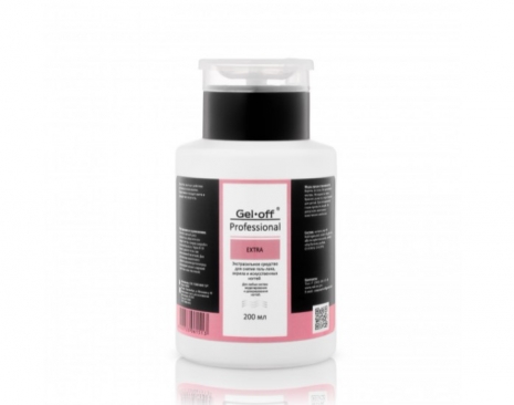 Gel*Off Extra Экстрасильное средство для снятия гель-лака 200 мл (помпа)